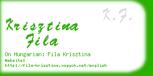 krisztina fila business card
